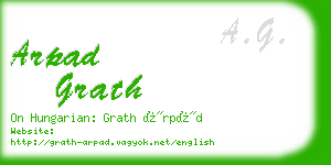 arpad grath business card